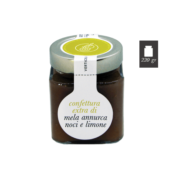 Confettura extra di mela annurca, noci e limone